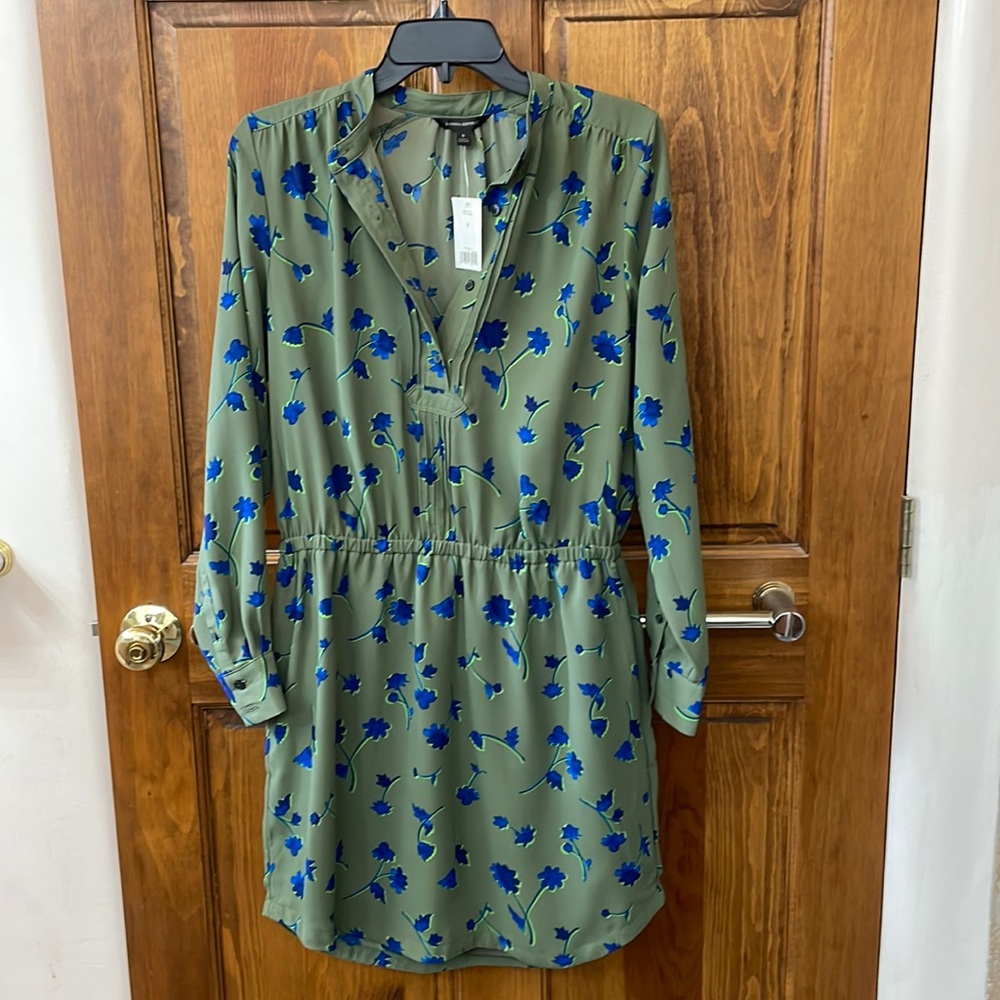 Banana Republic Floral French Shirt Dress Size Small. new with tags.
